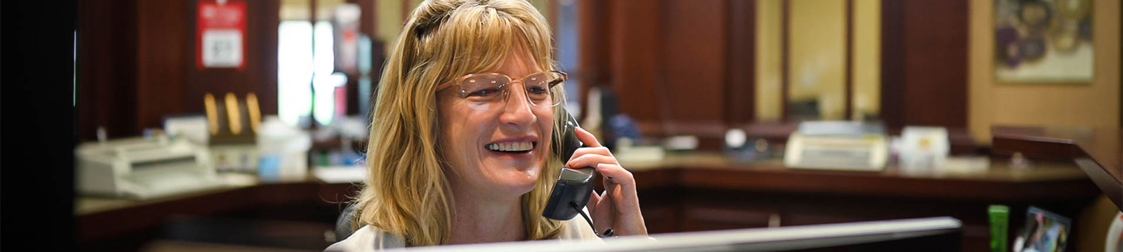 CSB employee answering the phone.